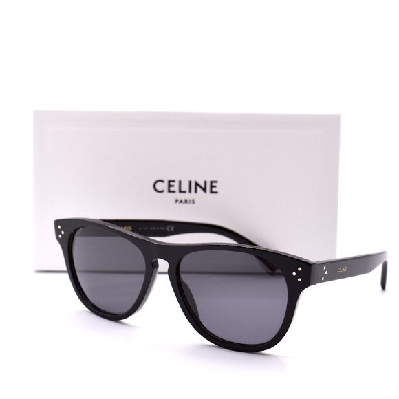 Celine Paris CL40102I 01A Polarized Black Grey Sunglasses 58-17 - Picture 2 of 15
